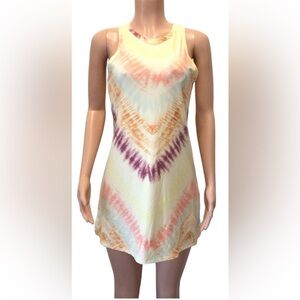 •SO•NWOT YELLOW BOHO TIE-DYE TANK TOP DRESS SIZE SMALL